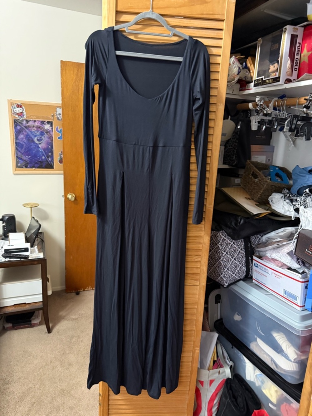 Long Sleeve Black Jumpsuit - Classic Elegant Fit